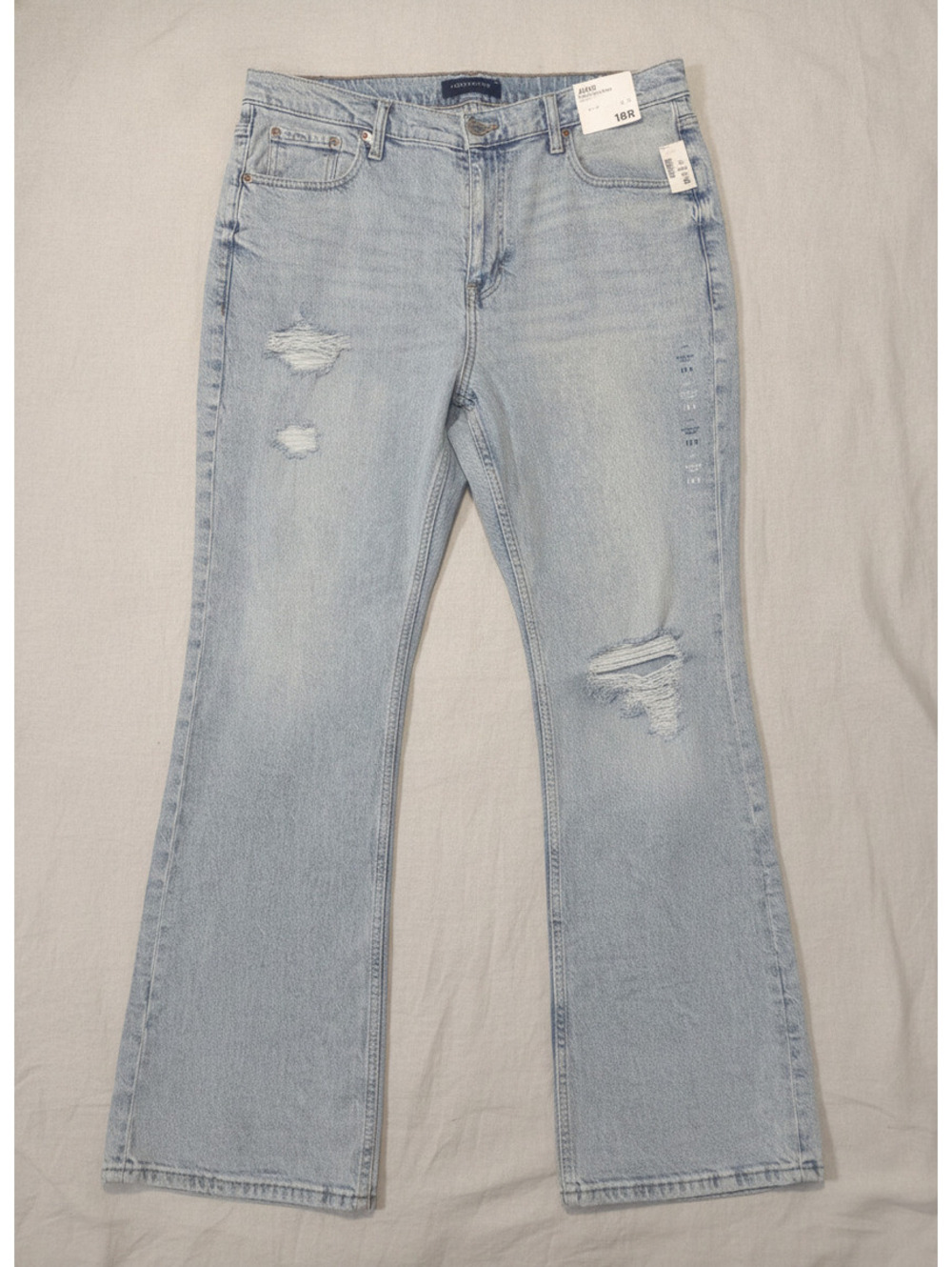 Aeropostale Women Jeans High Rise Flare Stretch Light Blue 18R NWT